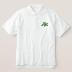 Turtle Embroidered Polo Shirt