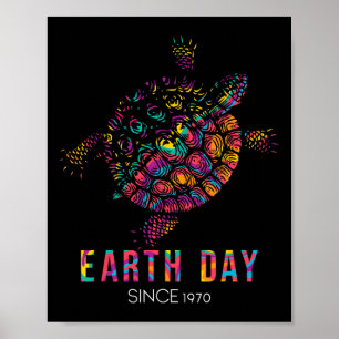 Turtle Environmental Protection Earth Day Since 19 Poster