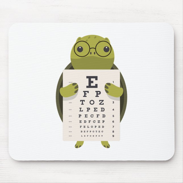 Turtle Eye Chart Mouse Pad (Front)
