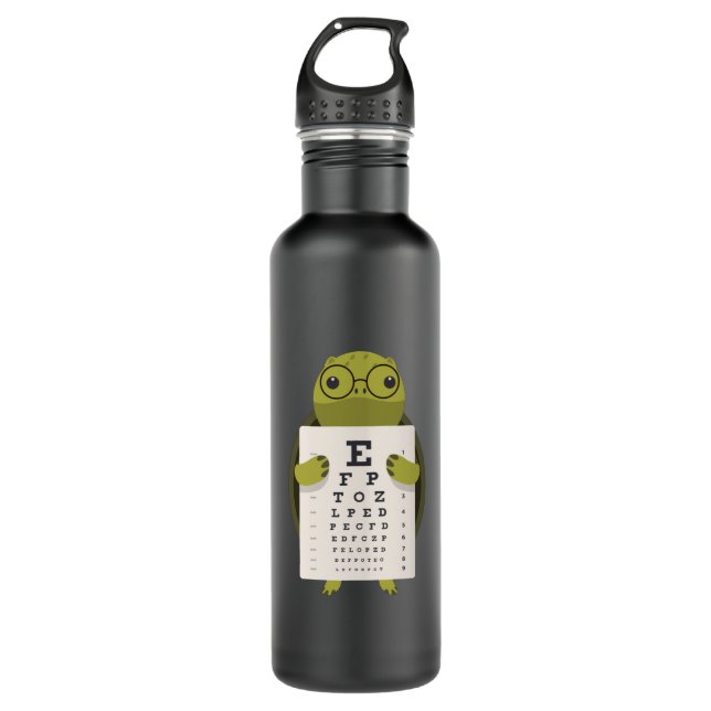 Turtle Eye Chart Stainless Steel Water Bottle (Front)