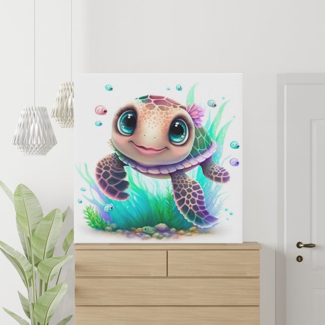 Turtle  faux canvas print (Creator Uploaded)