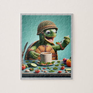 Turtle Feasts: Humorous Vegetable Delights Jigsaw Puzzle