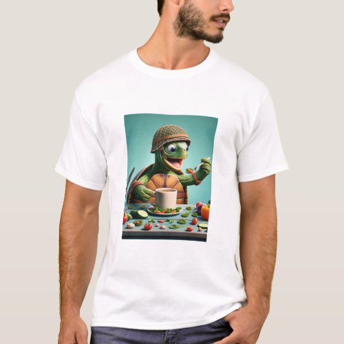 Turtle Feasts Humorous Vegetable Delights T_Shirt