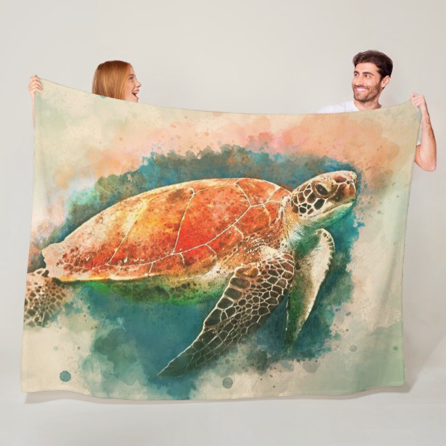 Turtle Fleece Blanket (In Situ)