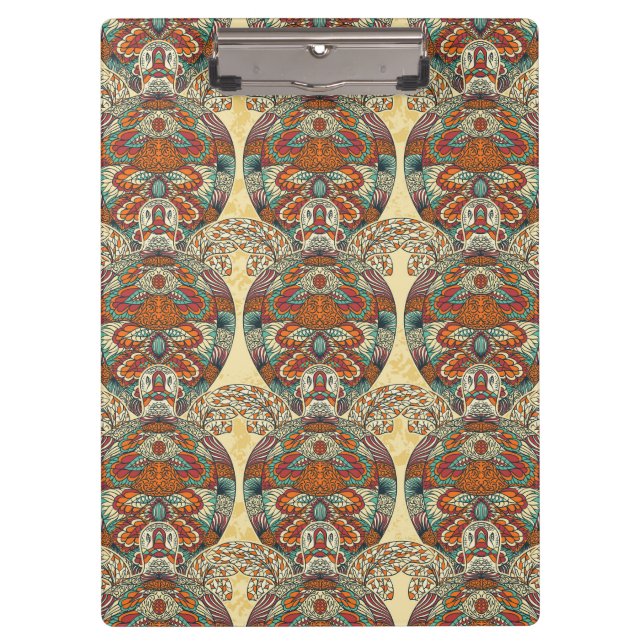 Turtle Floral Pattern Clipboard (Front)