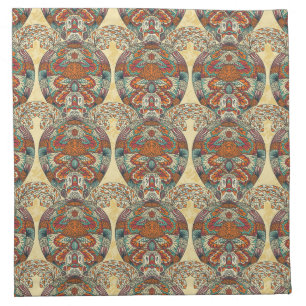 Turtle Floral Pattern Cloth Napkin