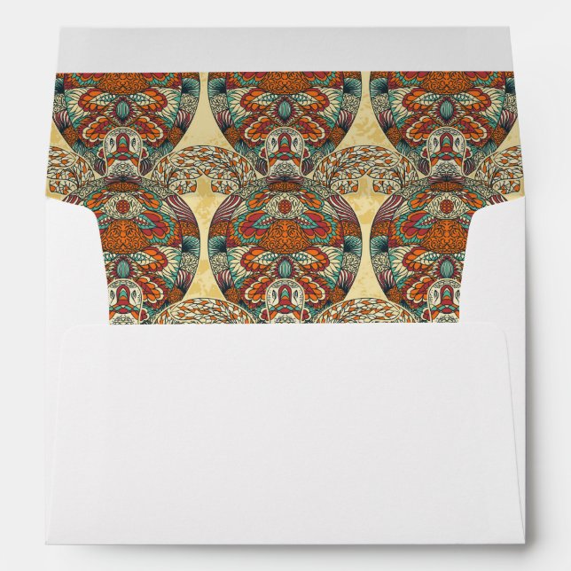 Turtle Floral Pattern Envelope (Back (Bottom))