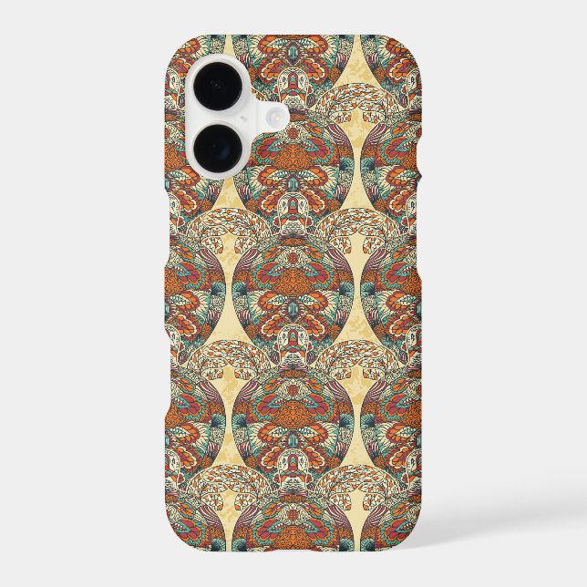 Turtle Floral Pattern Iphone Case (Back)