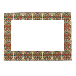 Turtle Floral Pattern Magnetic Picture Frame