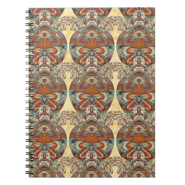Turtle Floral Pattern Notebook (Front)
