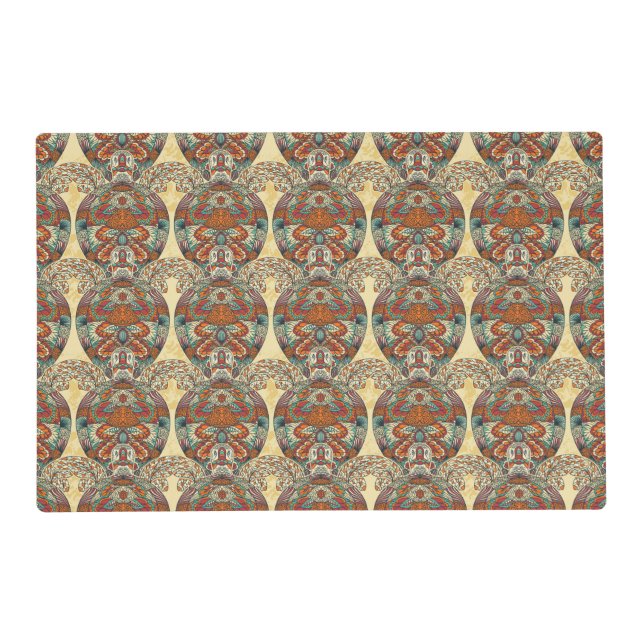 Turtle Floral Pattern Placemat (Front)