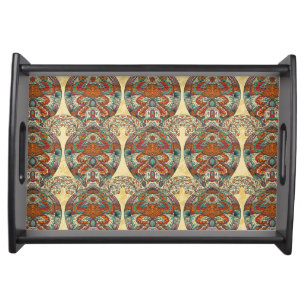 Turtle Floral Pattern Serving Tray