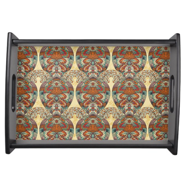 Turtle Floral Pattern Serving Tray (Front)