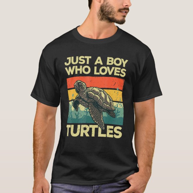 Turtle For Men Boys Tortoise Ocean Turtles Sea Ani T-Shirt (Front)