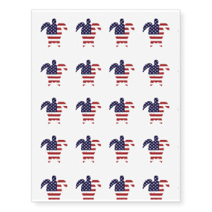 Turtle Funny 4th Of July For Kids Women Men Temporary Tattoos