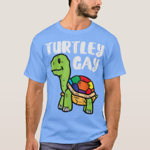 Turtle Gay Rainbow Flag Pride Ally LGBTQ LGBT Men  T-Shirt