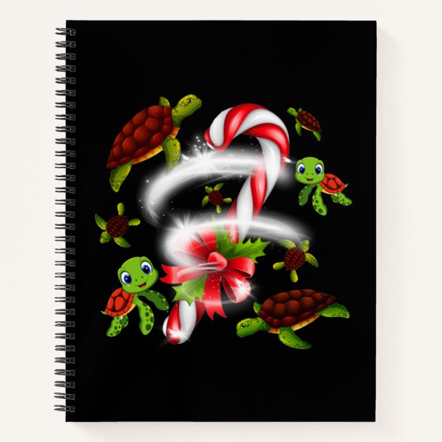 Turtle  Gift | Turtle Candy Sweet Christmas Notebook (Front)