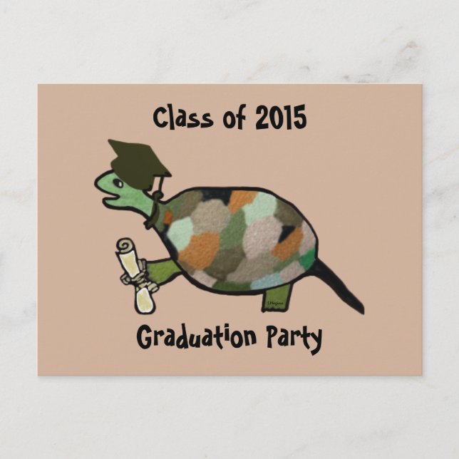 Turtle Gradduation Party Postcards (Front)