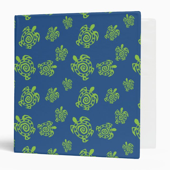 Turtle Green and Blue Graphic Binder (Front/Inside)