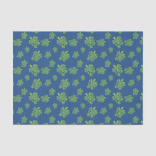 Turtle Green and Blue Graphic Tissue Paper