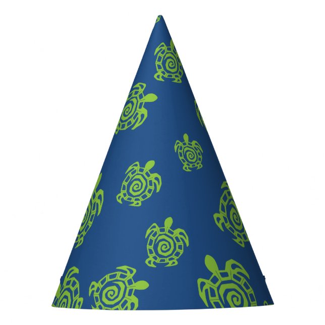 Turtle Green and Blue Party Stuff Hat (Front)