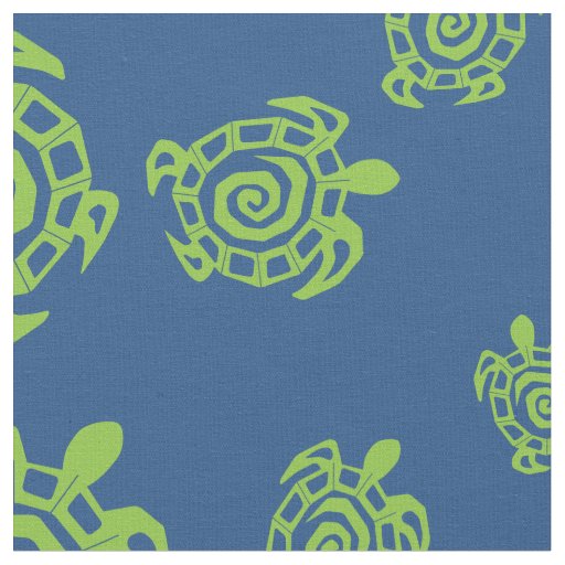 Turtle Green and Blue Print Fabric