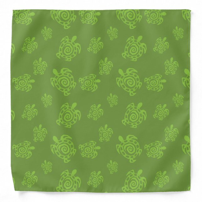 Turtle Green Graphic Bandana (Front)