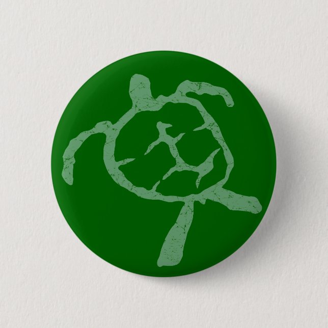 turtle-green pinback button (Front)