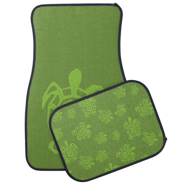Turtle Green Print Car Mat (Set)