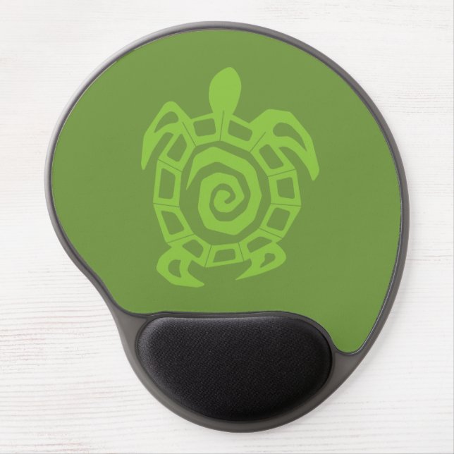 Turtle Green Print Gel Mouse Pad (Front)