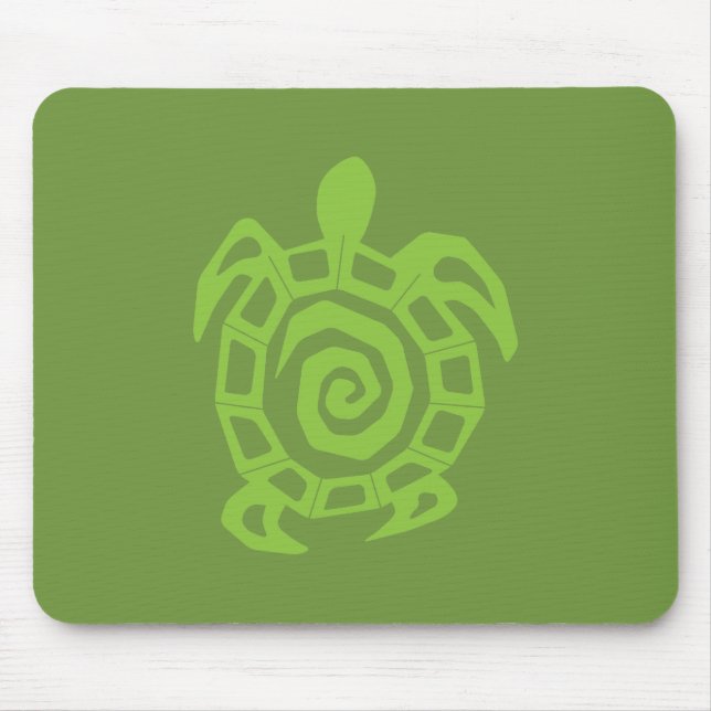 Turtle Green Print Mouse Pad (Front)