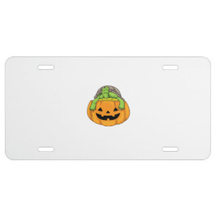 Turtle Halloween Pumpkin Classic T-Shirt_1 License Plate