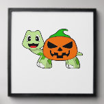 Turtle Halloween Pumpkin Classic T-Shirt Peel And Stick Photo Tile