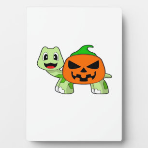 Turtle Halloween Pumpkin Classic T-Shirt Plaque