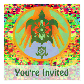 Turtle Hands Invitations