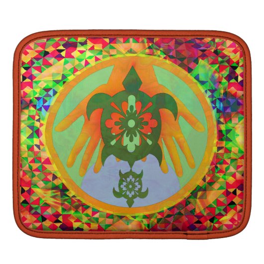 Turtle Hands iPad Sleeve (Back)