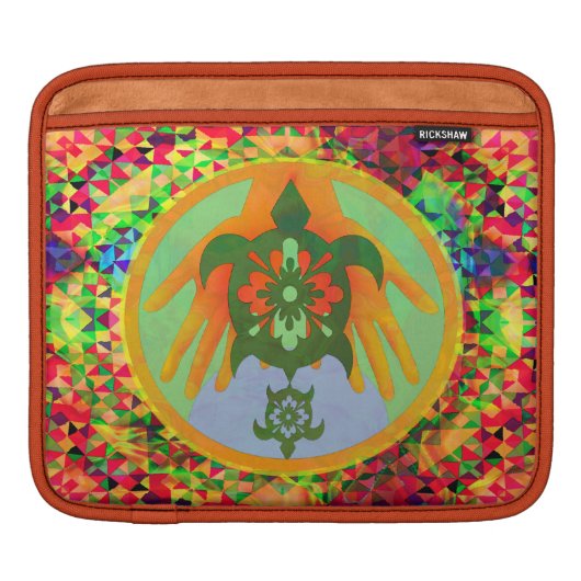Turtle Hands iPad Sleeve (Front)