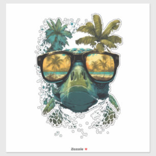 Turtle Hawaiian Sea Turtles Hawaii Beach Palm Copy Sticker