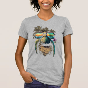 Turtle Hawaiian Sea Turtles Hawaii Beach Palm Copy T-Shirt