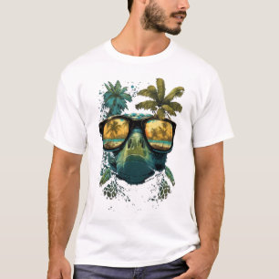 Turtle Hawaiian Sea Turtles Hawaii Beach Palm Copy T-Shirt