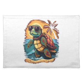 Turtle Hawaiian Sea Turtles Hawaii Tropical Beach Cloth Placemat