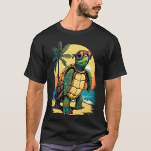 Turtle Hawaiian Sea Turtles Hawaii Tropical Beach T-Shirt
