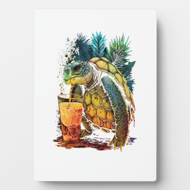 Turtle Hawaiian Sea Turtles Pineapple Aloha Copy Plaque (Front)