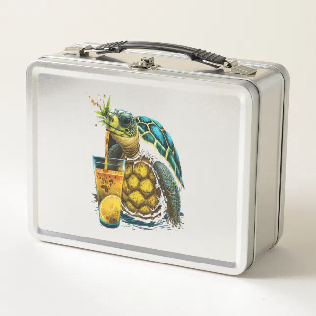 Turtle Hawaiian Sea Turtles Pineapple Aloha Metal Lunch Box | Zazzle
