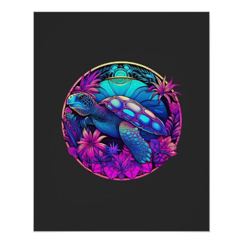 turtle hawaiian shirt poster