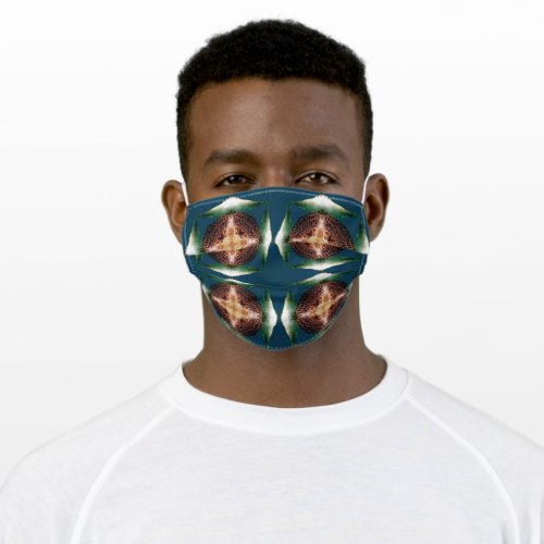 Turtle hearts sea blue green adult cloth face mask