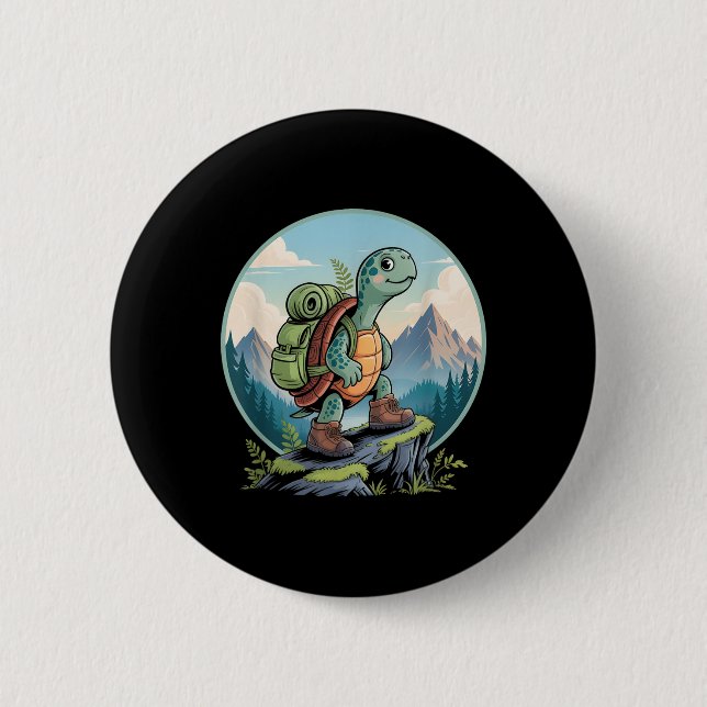 Turtle Hiking Backpack Apparel For Outdoor Nature  Button (Front)