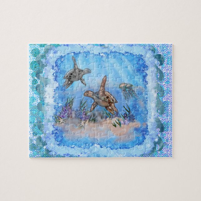 Turtle Homeward  Jigsaw Puzzle (Horizontal)