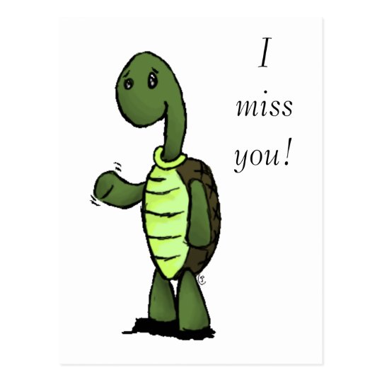 Turtle, I miss you! Postcard | Zazzle.com