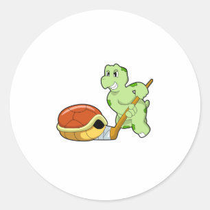 Turtle Ice hockey Ice hockey stick Classic Round Sticker